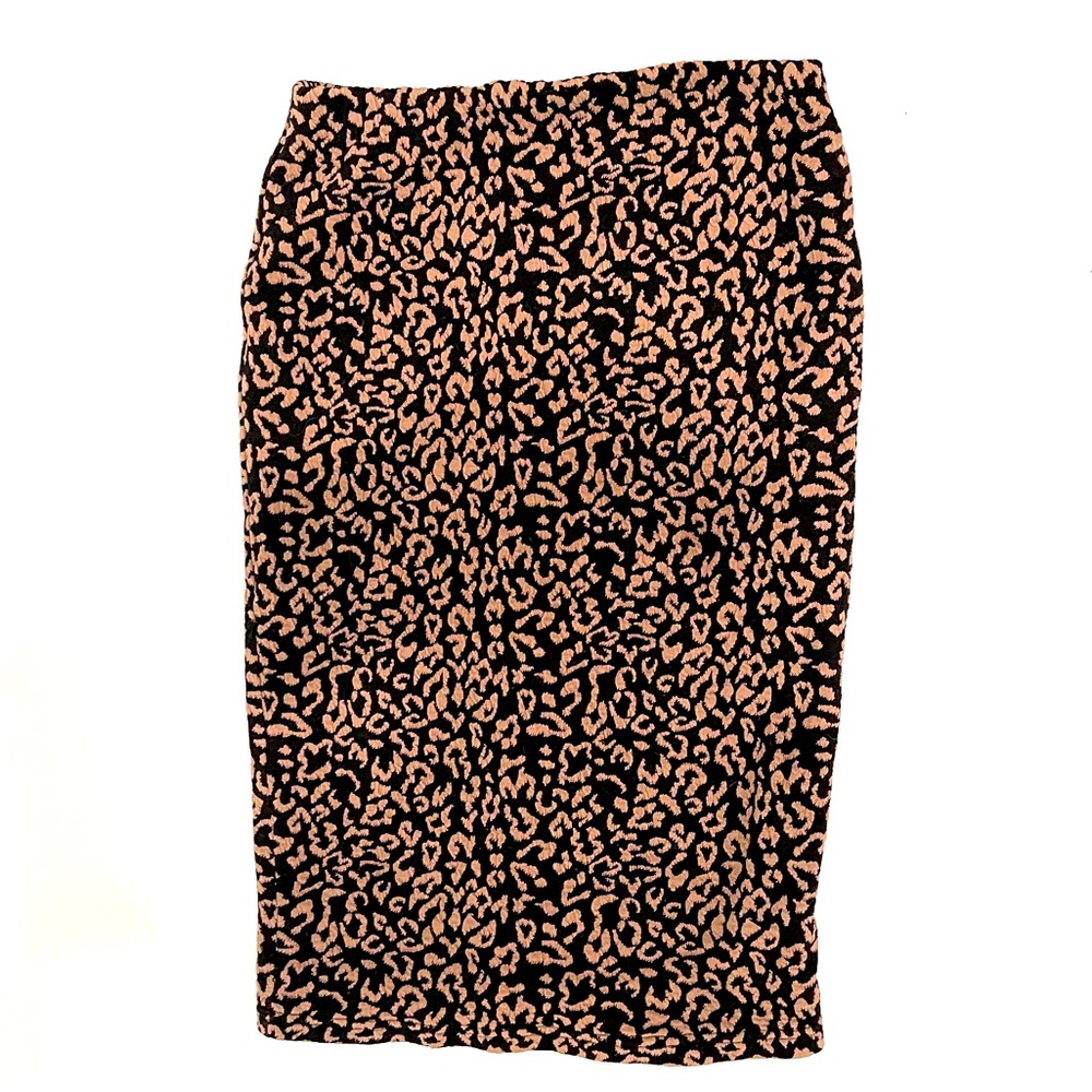 Forever 21 Animal Print Knee Length Skirt